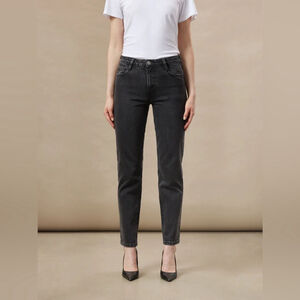 Frank & Oak The Cyndi Jean Charcoal Straight-Leg Pants NWT Size 25